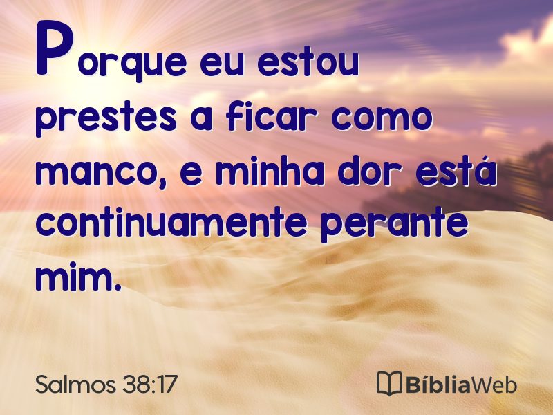 Salmos 38:17 em imagem para compartilhar