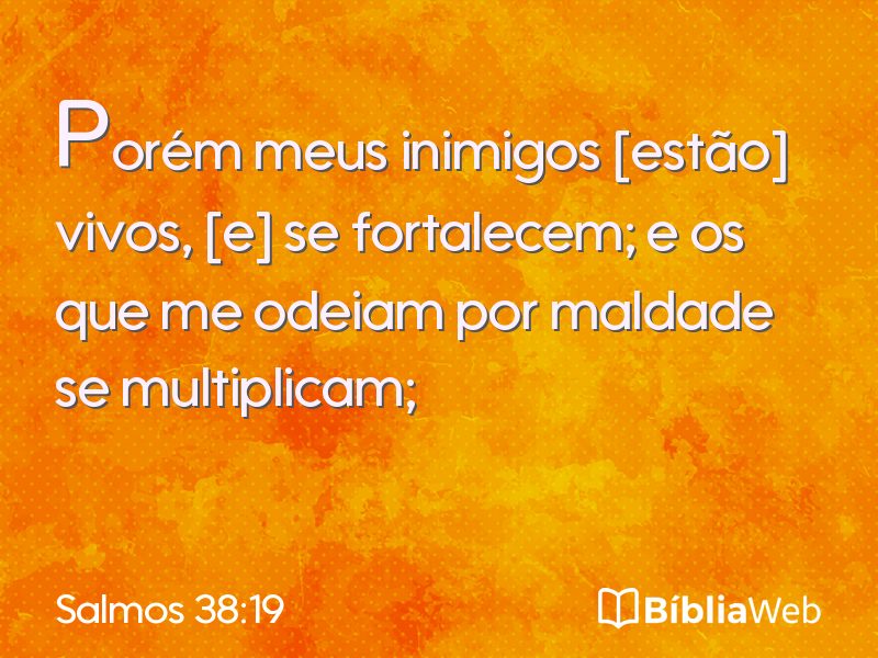 Salmos 38:19 em imagem para compartilhar
