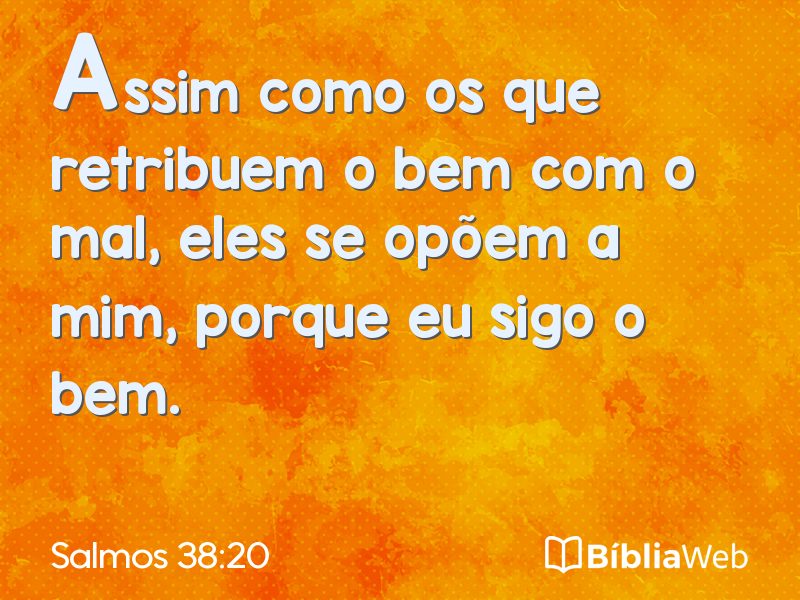 Salmos 38:20 em imagem para compartilhar