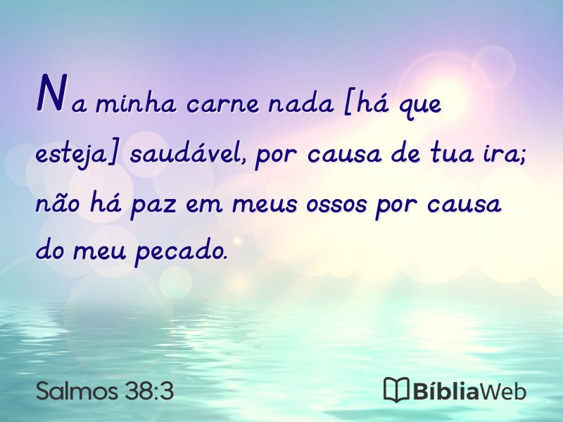 Salmos 38:3 em imagem para compartilhar