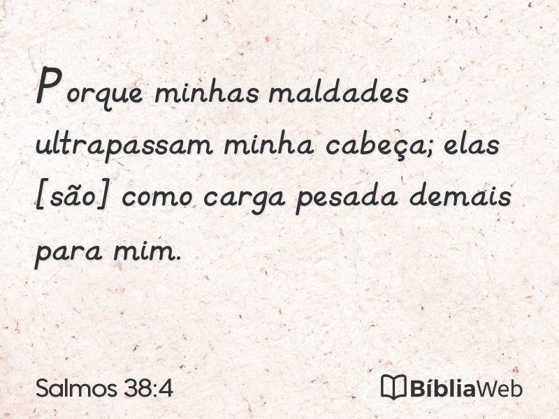 Salmos 38:4 em imagem para compartilhar