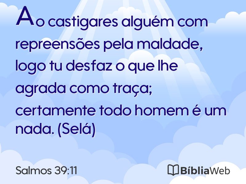 Salmos 39:11 em imagem para compartilhar