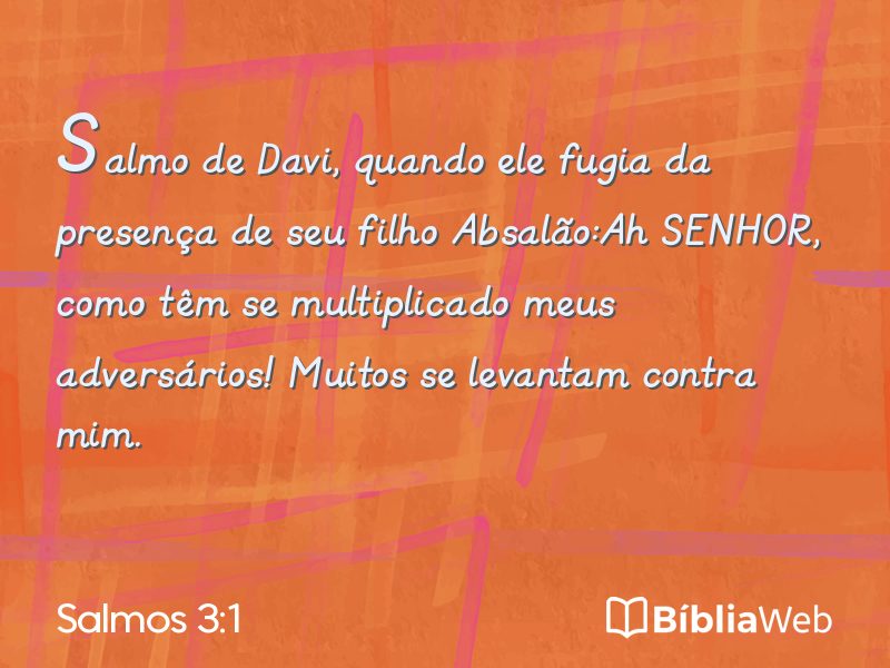 Salmos 3:1 em imagem para compartilhar