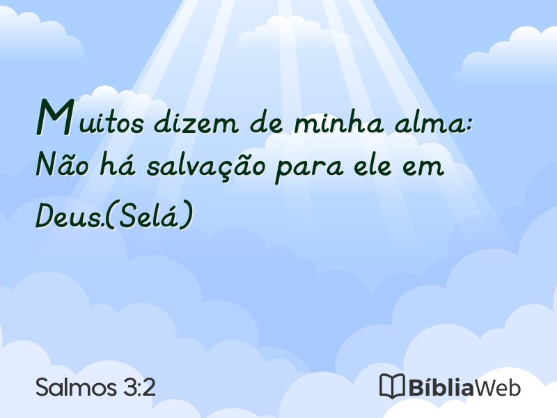 Salmos 3:2 em imagem para compartilhar