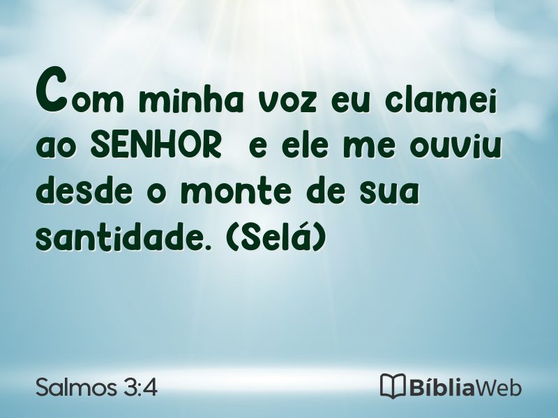 Salmos 3:4 em imagem para compartilhar