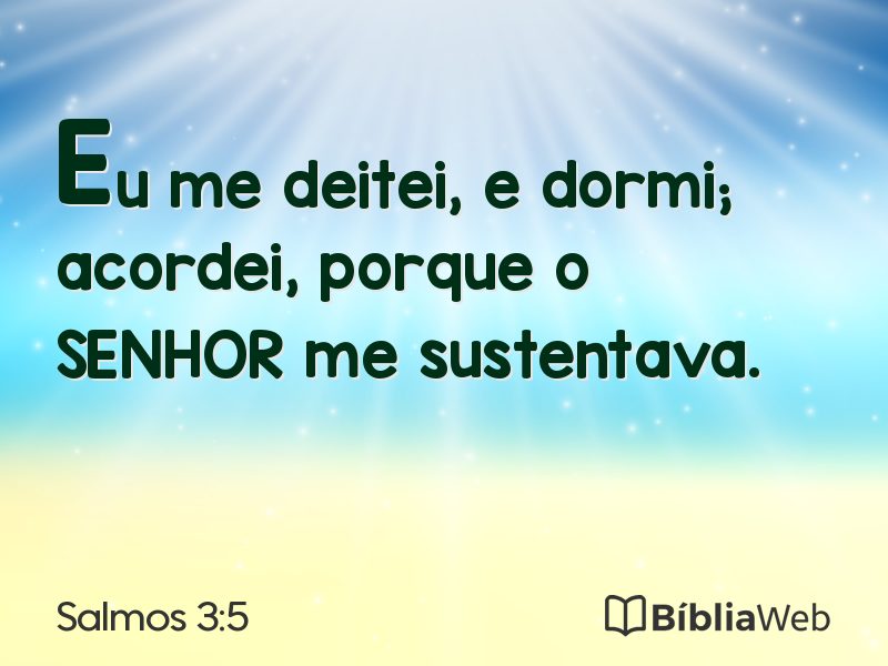 Salmos 3:5 em imagem para compartilhar