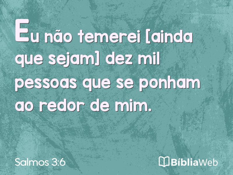 Salmos 3:6 em imagem para compartilhar
