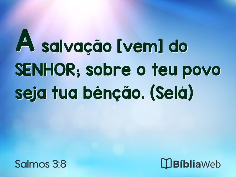 Salmos 3:8 em imagem para compartilhar