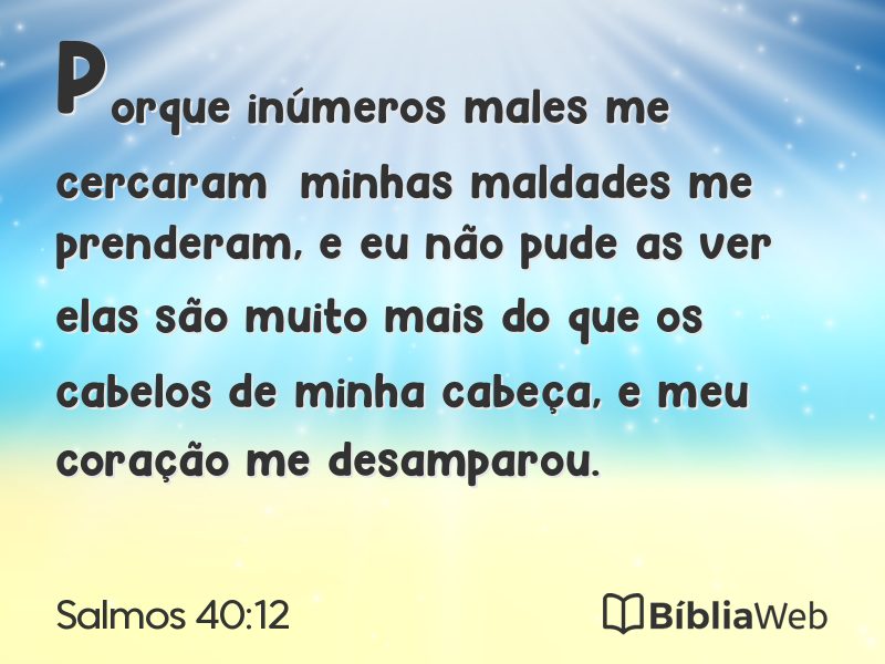 Salmos 40:12 em imagem para compartilhar
