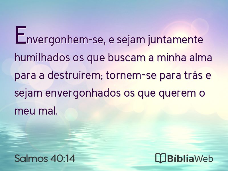 Salmos 40:14 em imagem para compartilhar
