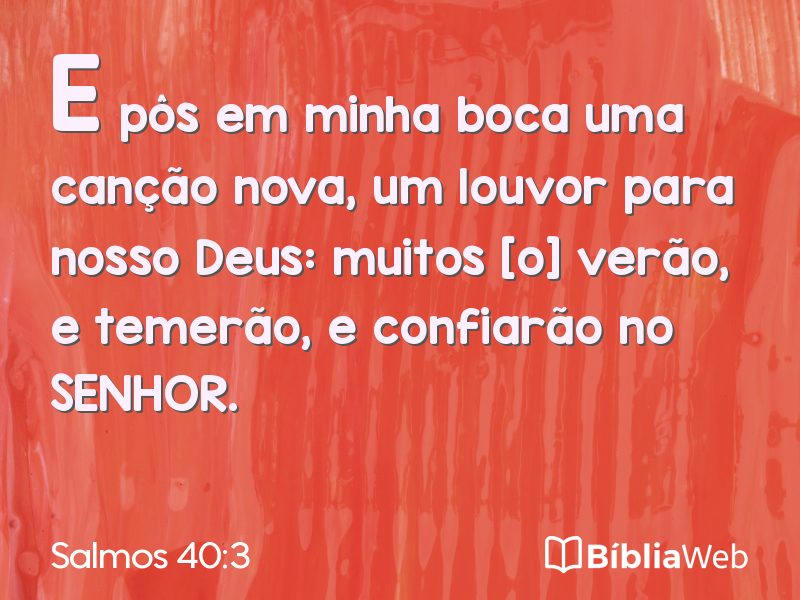 Salmos 40:3 em imagem para compartilhar