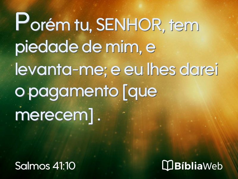 Salmos 41:10 em imagem para compartilhar