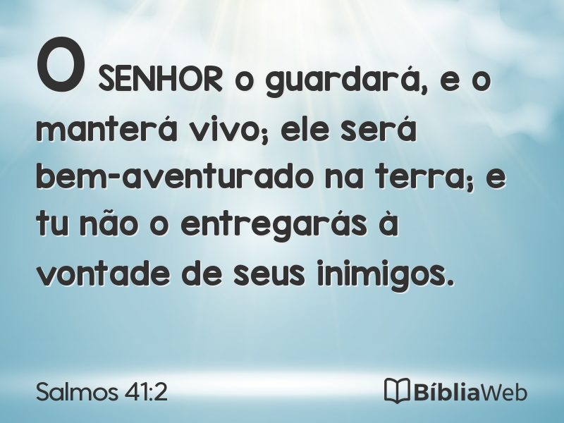 Salmos 41:2 em imagem para compartilhar