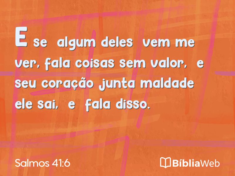 Salmos 41:6 em imagem para compartilhar