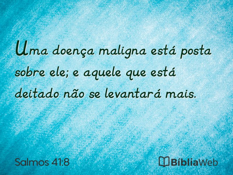 Salmos 41:8 em imagem para compartilhar