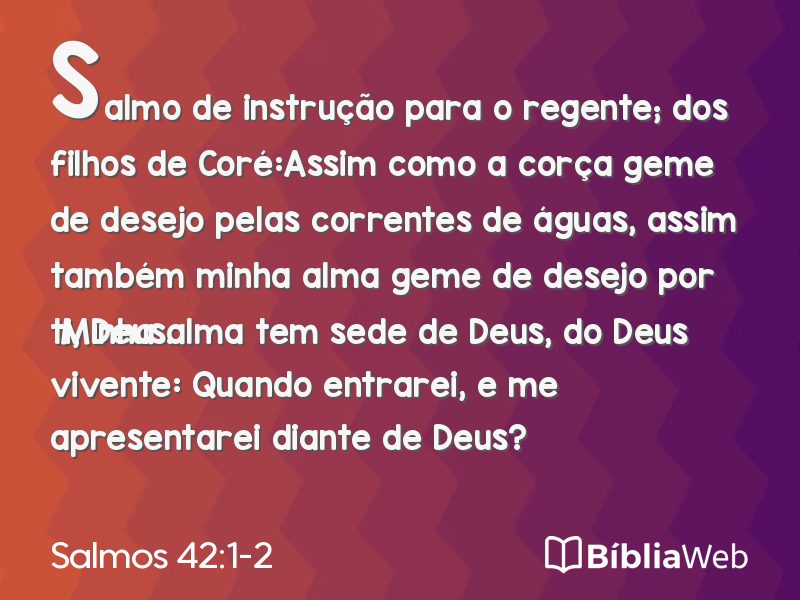 Salmos 42:1-2 em imagem para compartilhar