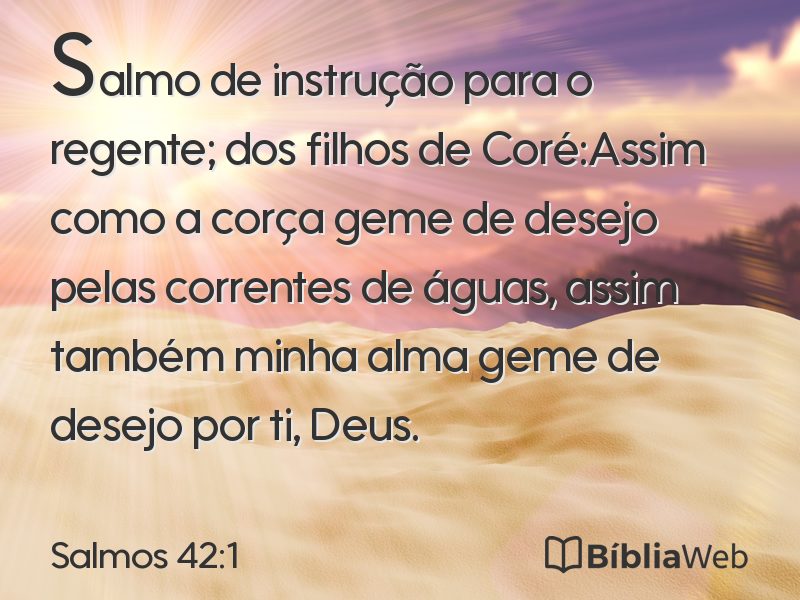 Salmos 42:1 em imagem para compartilhar