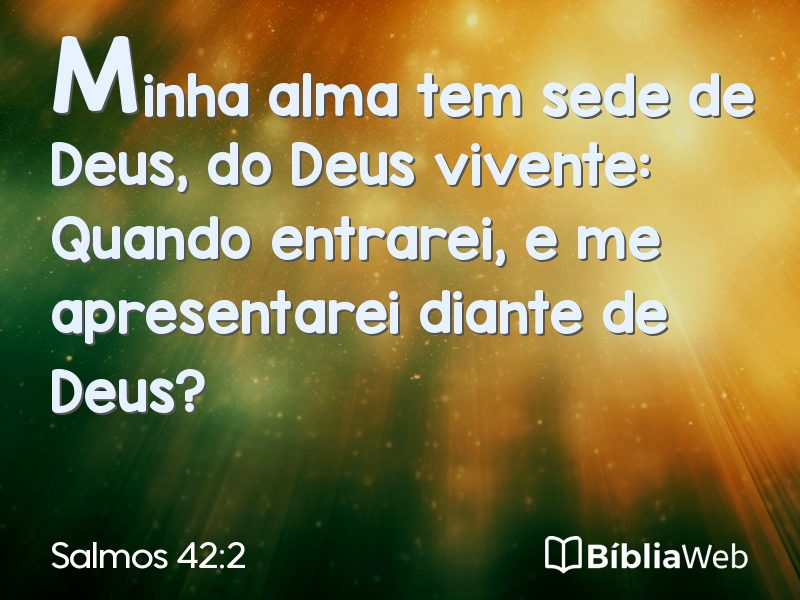 Salmos 42:2 em imagem para compartilhar
