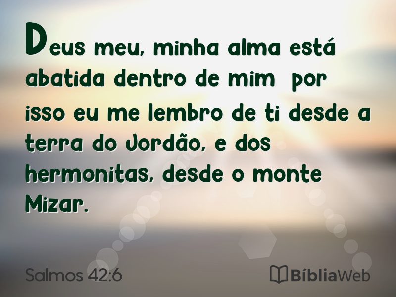 Salmos 42:6 em imagem para compartilhar