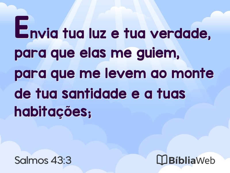 Salmos 43:3 em imagem para compartilhar