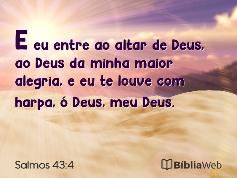 Salmos 43:4 em imagem para compartilhar
