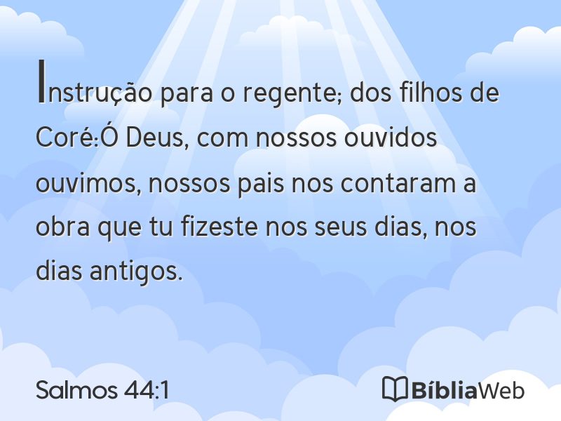 Salmos 44:1 em imagem para compartilhar