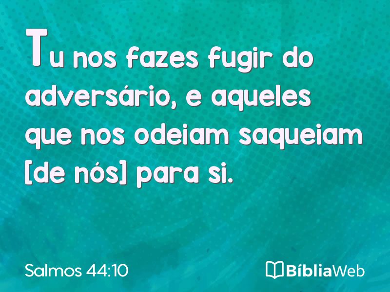 Salmos 44:10 em imagem para compartilhar