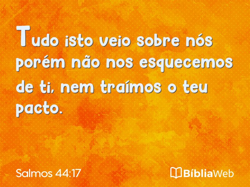 Salmos 44:17 em imagem para compartilhar
