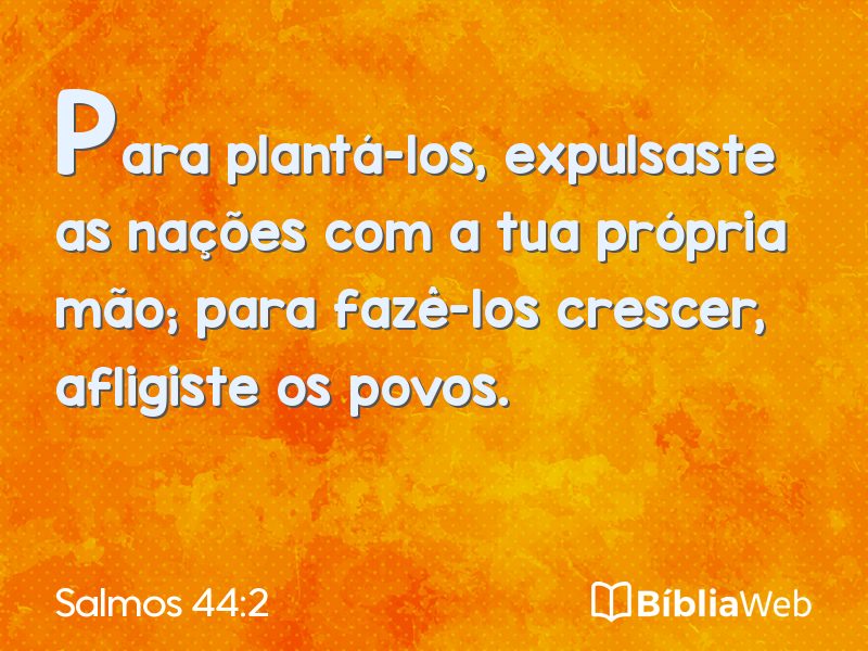 Salmos 44:2 em imagem para compartilhar