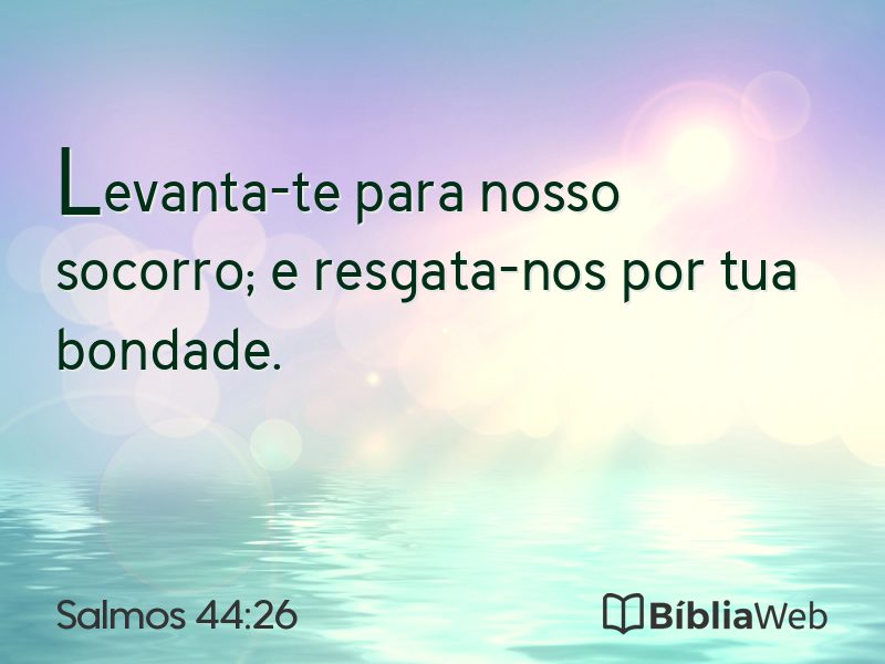 Salmos 44:26 em imagem para compartilhar
