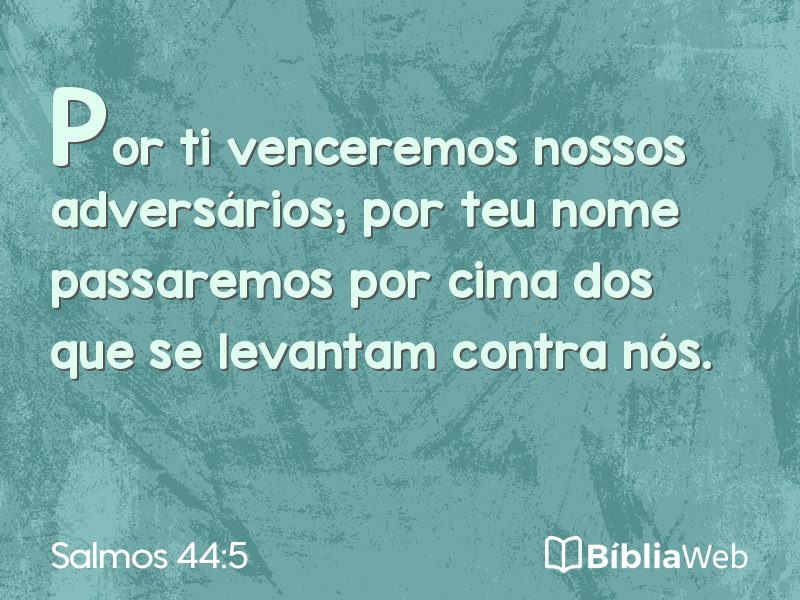 Salmos 44:5 em imagem para compartilhar