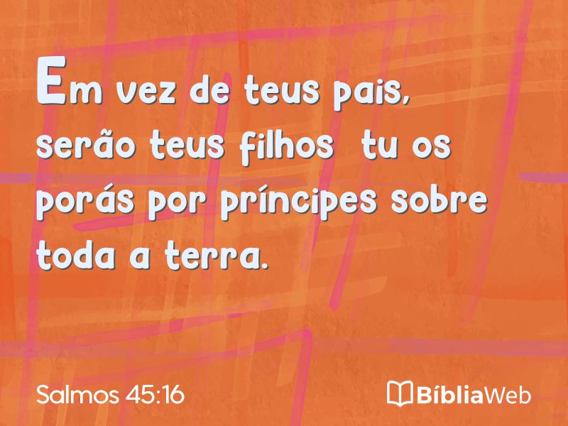 Salmos 45:16 em imagem para compartilhar