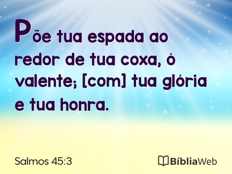 Salmos 45:3 em imagem para compartilhar