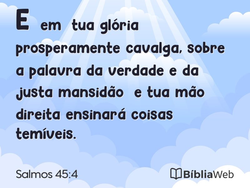 Salmos 45:4 em imagem para compartilhar