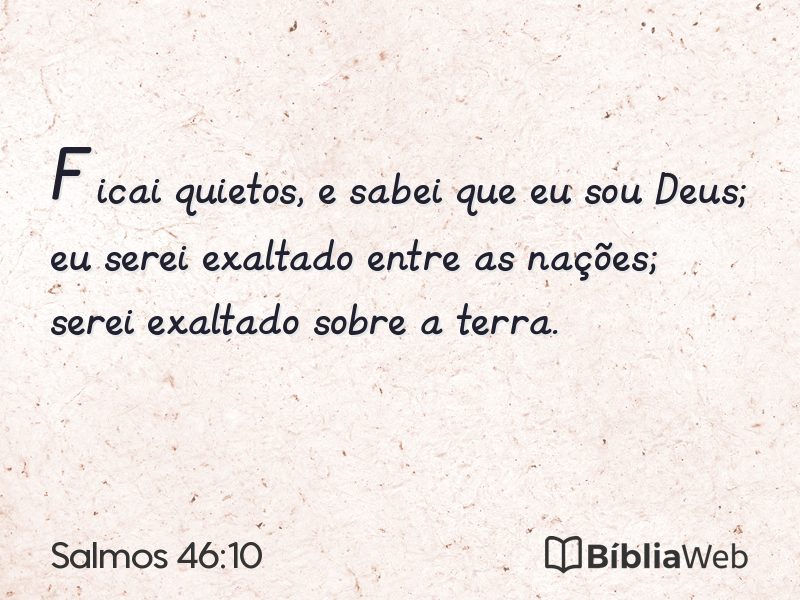 Salmos 46:10 em imagem para compartilhar