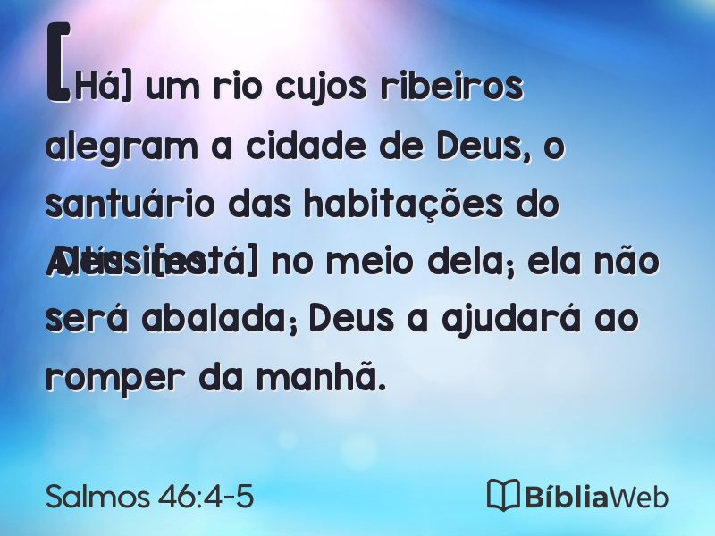 Salmos 46:4-5 em imagem para compartilhar