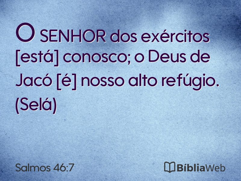 Salmos 46:7 em imagem para compartilhar