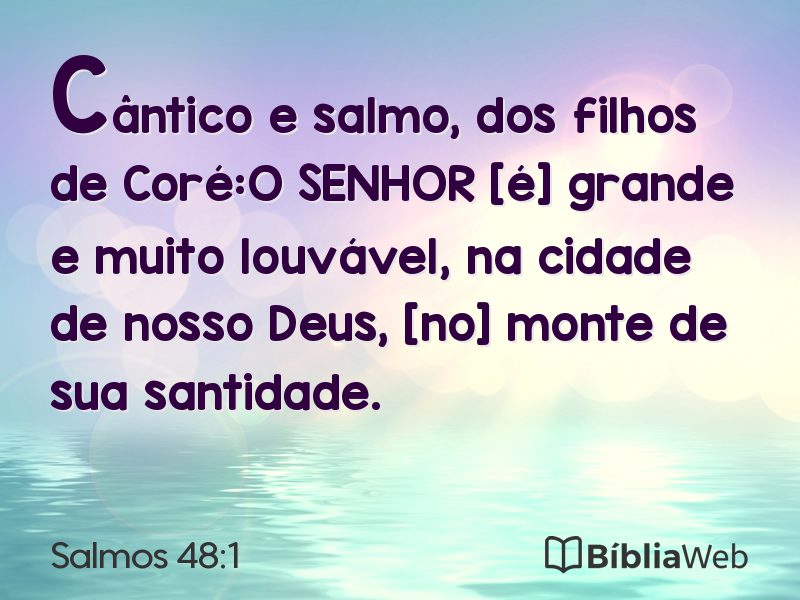 Salmos 48:1 em imagem para compartilhar