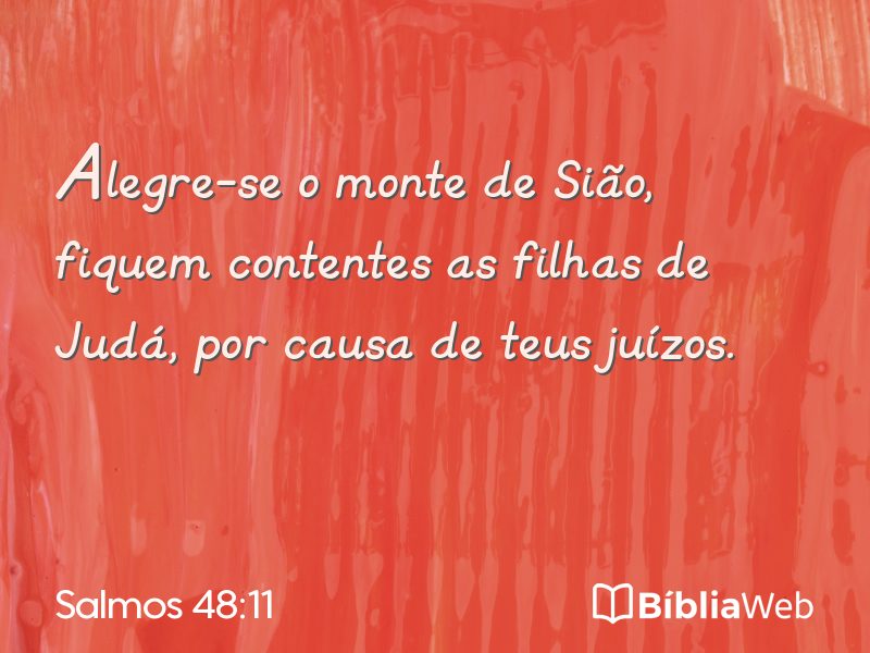 Salmos 48:11 em imagem para compartilhar