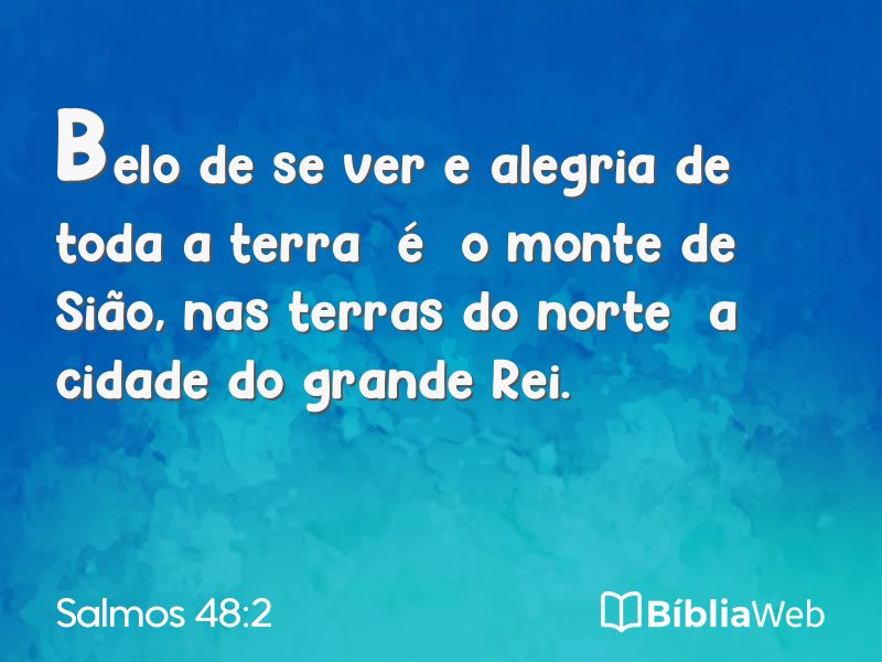 Salmos 48:2 em imagem para compartilhar