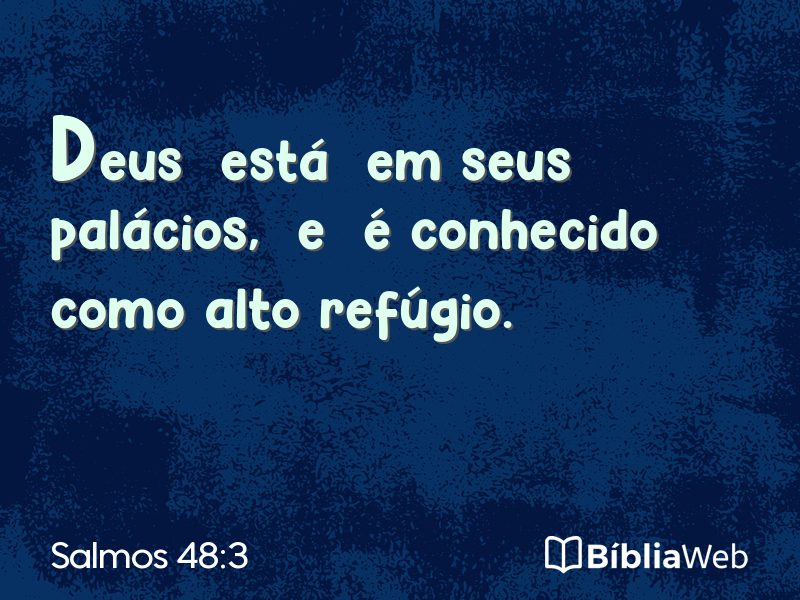 Salmos 48:3 em imagem para compartilhar