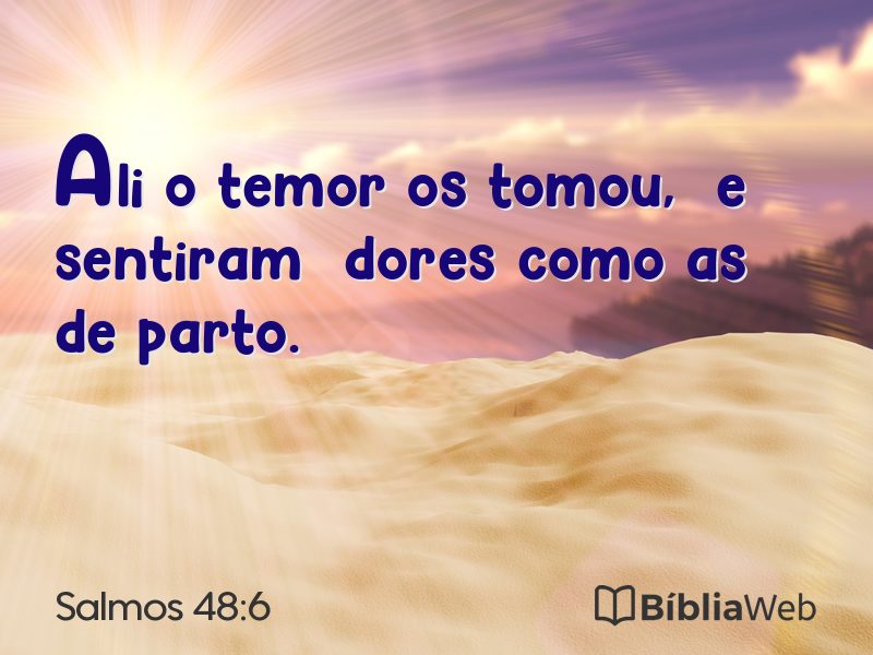 Salmos 48:6 em imagem para compartilhar