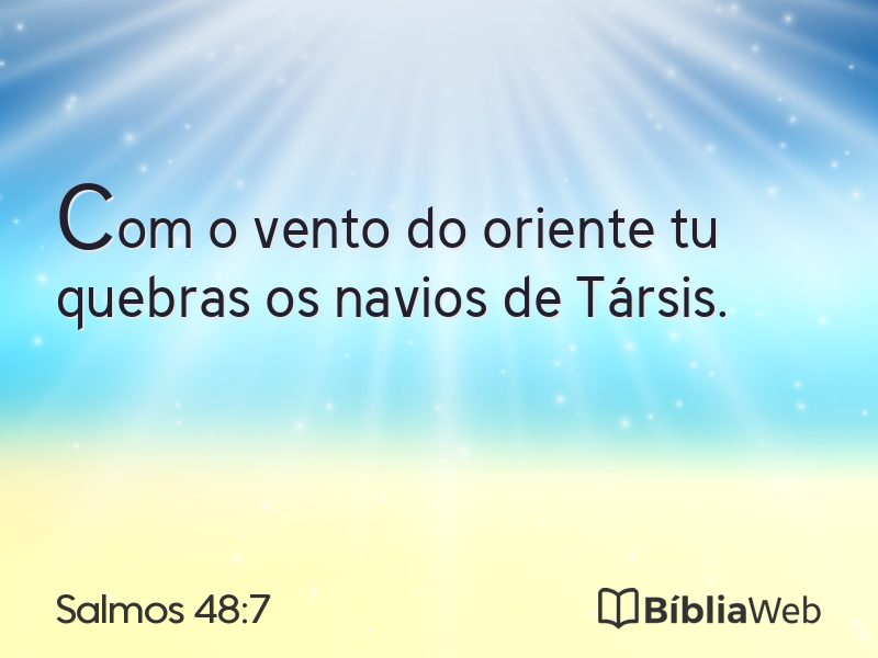 Salmos 48:7 em imagem para compartilhar