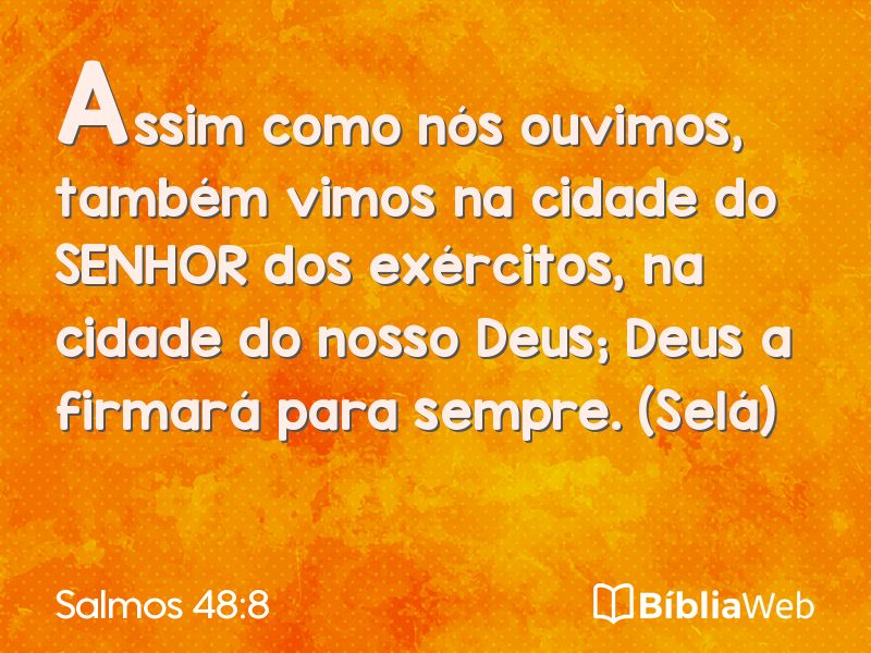 Salmos 48:8 em imagem para compartilhar