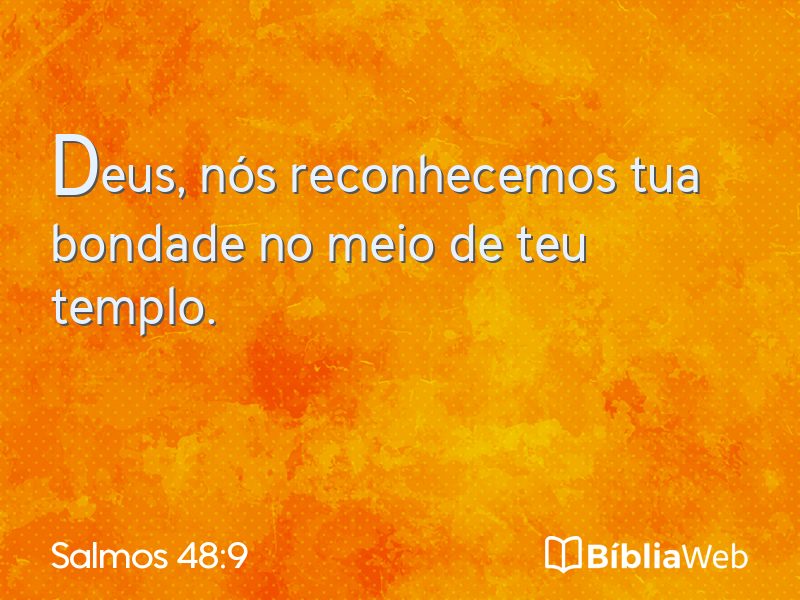 Salmos 48:9 em imagem para compartilhar