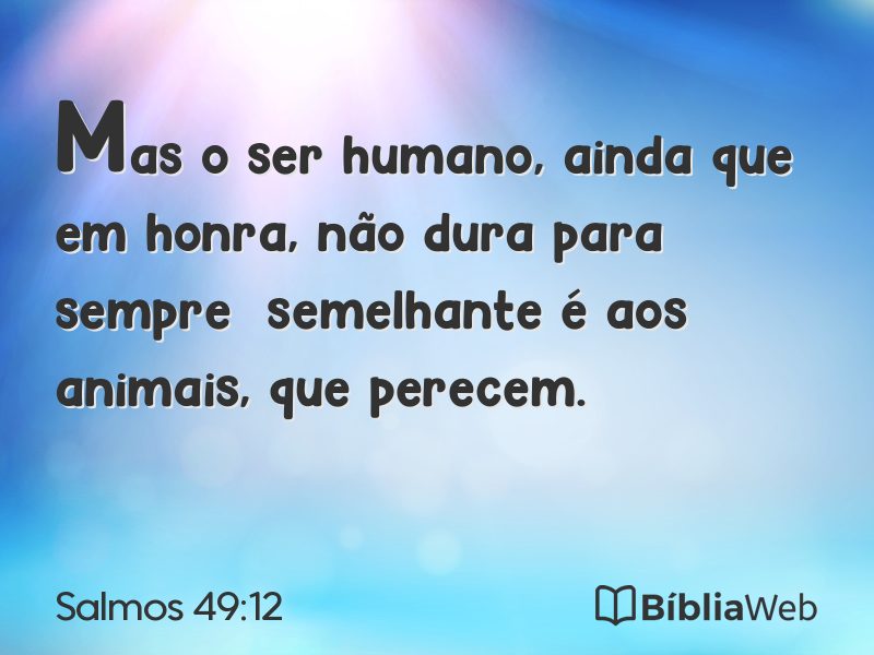 Salmos 49:12 em imagem para compartilhar