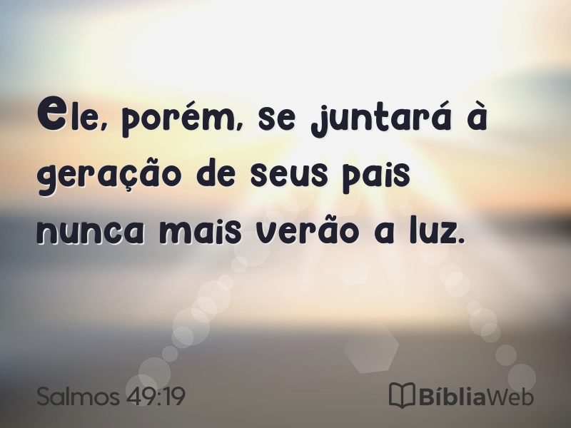 Salmos 49:19 em imagem para compartilhar