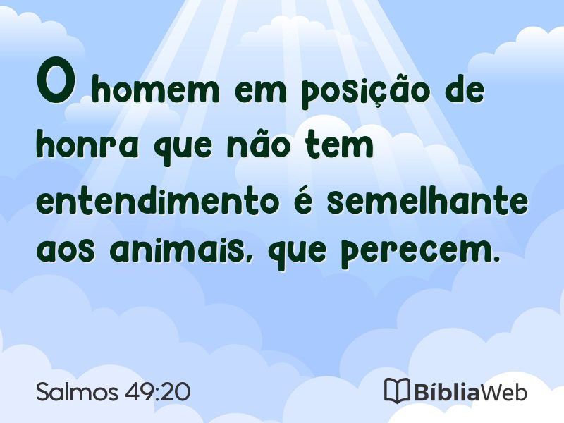 Salmos 49:20 em imagem para compartilhar