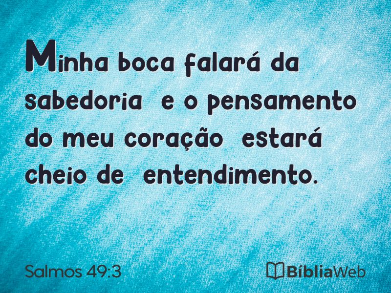 Salmos 49:3 em imagem para compartilhar