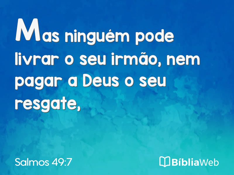 Salmos 49:7 em imagem para compartilhar